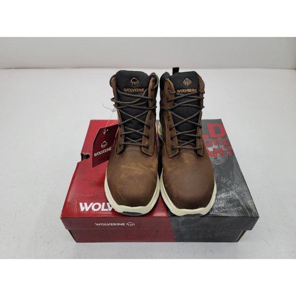 Mens Boots Wolverine Shiftplus Mid LX W201156 10.5M Brown Alloy Toe NEW - Picture 3 of 11